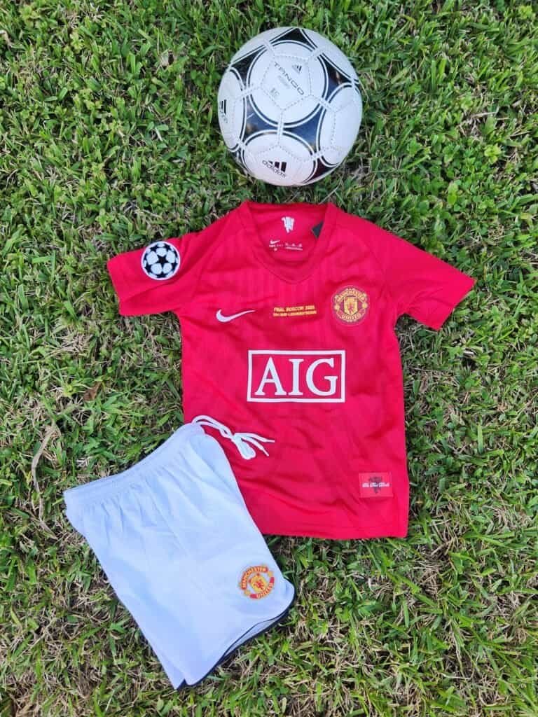 Kids Manchester United Home Retro 08/09