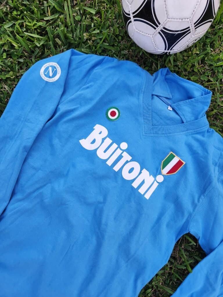 Napoli Home 87/88 Long Sleeves Cotton