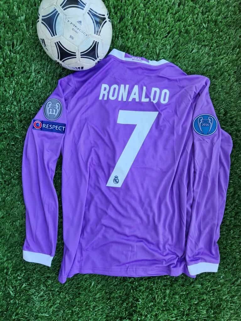 Real Madrid Away 16/17 Retro Long Slevees