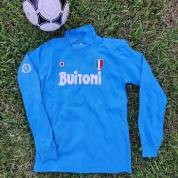 Napoli Home 87/88 Long Sleeves Cotton