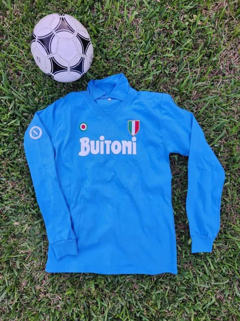 Napoli Home 87/88 Long Sleeves Cotton