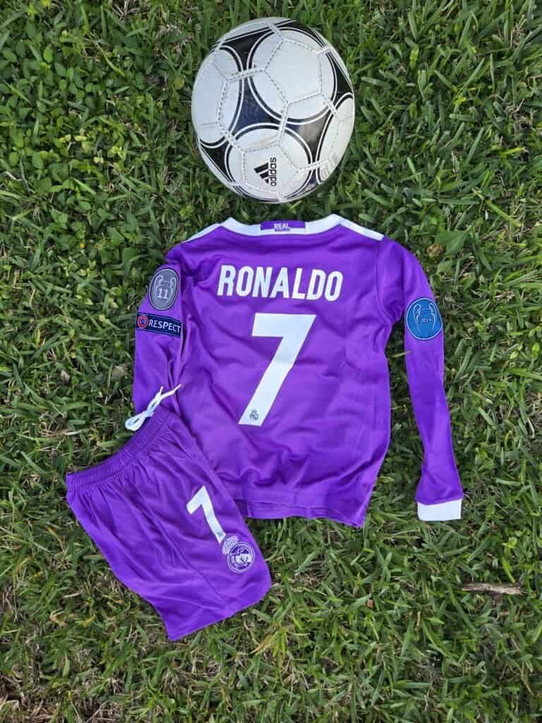 Kids Real Madrid Retro Away 16/17 Long Sleeves
