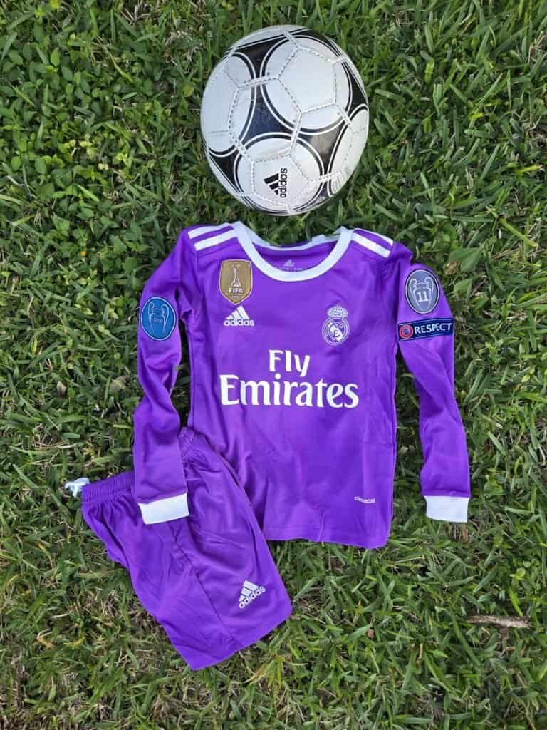 Kids Real Madrid Retro Away 16/17 Long Sleeves