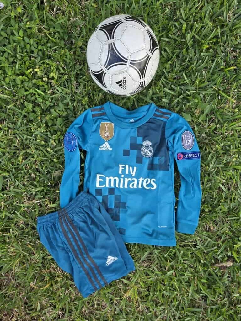Kids Real Madrid 3rd Kit Retro 17/18 Long Sleeves