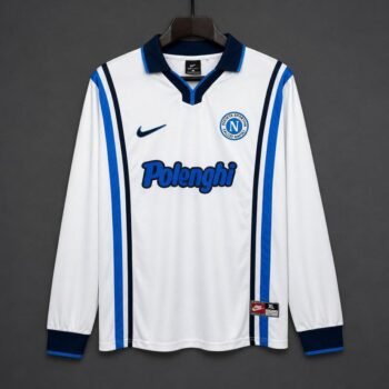 Retro 97/98 Napoli Away White Long Sleeve Jersey