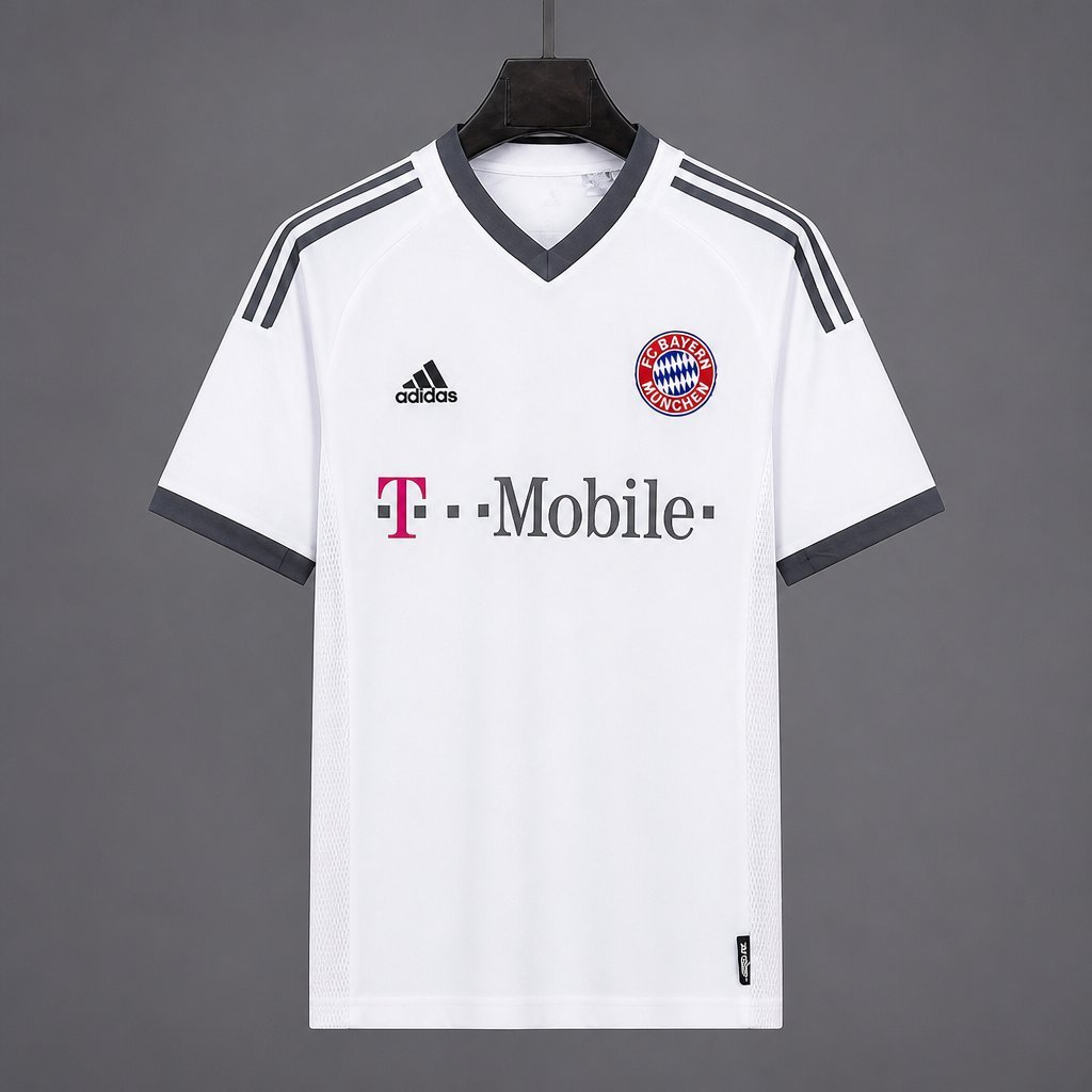 Retro 02/04 Bayern Munchen Away White Jersey