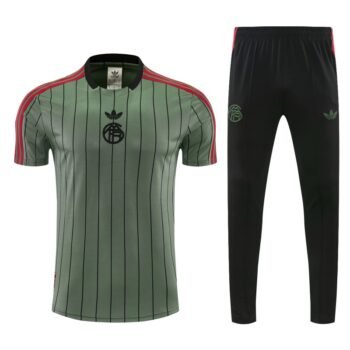 26/27 Bayern Dark Green Short Sleeve Tracksuit + Long Pants
