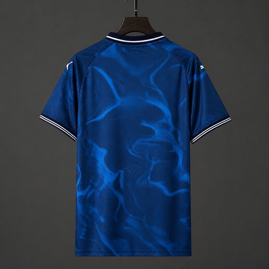 2026 Portugal Navy Blue with Blue Flame Pattern Away Jersey