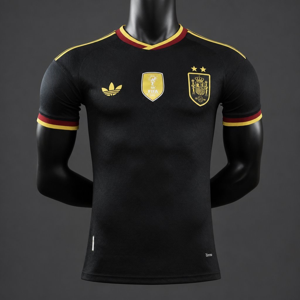 Player Version 2026 Spain Away Black Jersey