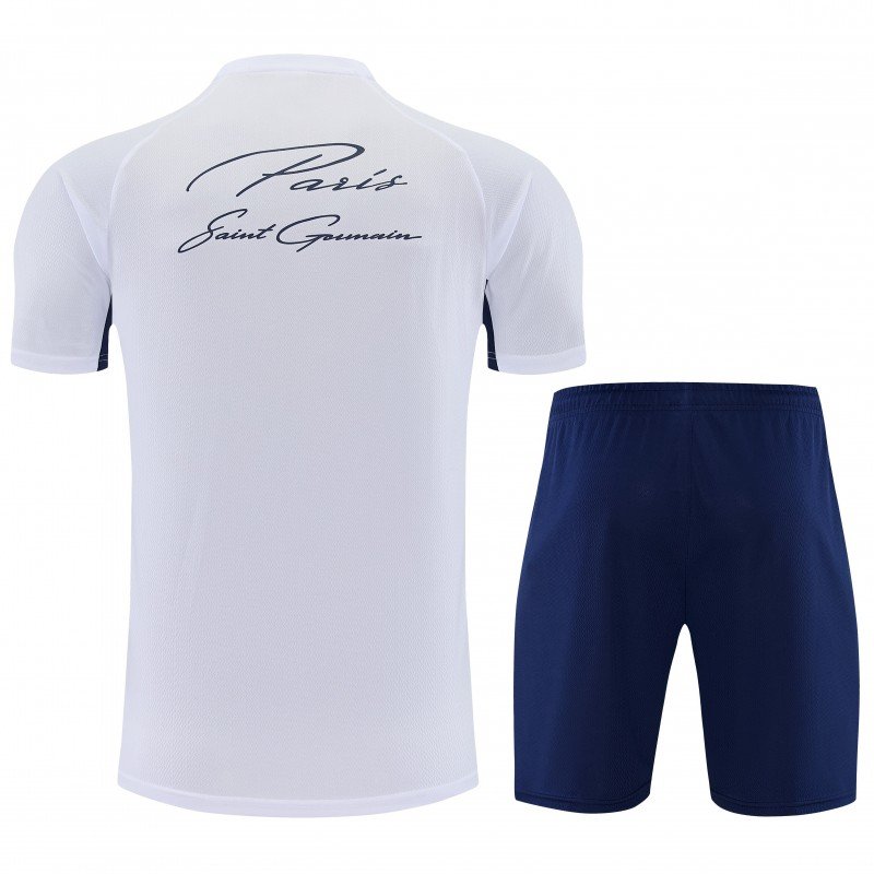 26/27 Paris Saint-Germain White Short Sleeve+Soccer Shorts