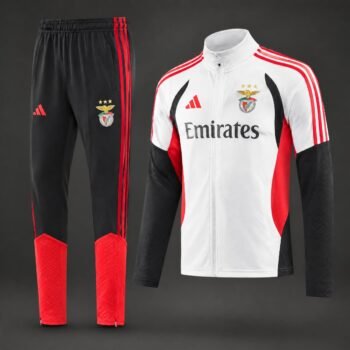 26/27 Benfica White Full Zipper Jacket + Long Pants