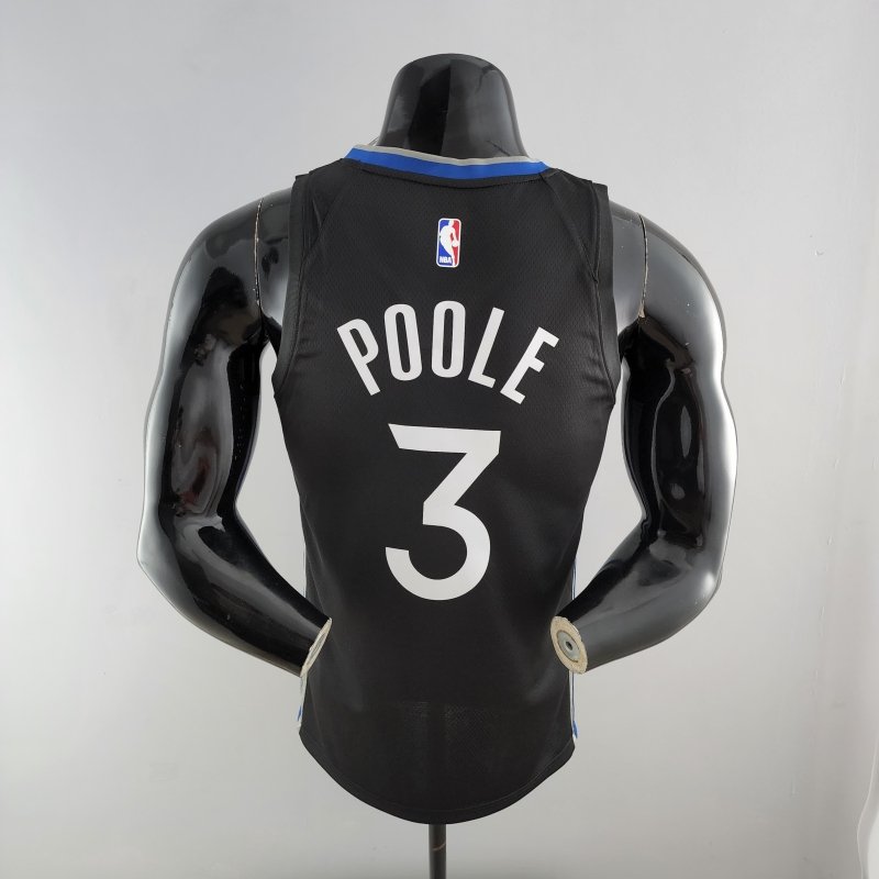 2020 POOLE#3 Warriors City Edition Black & Grey NBA Jersey
