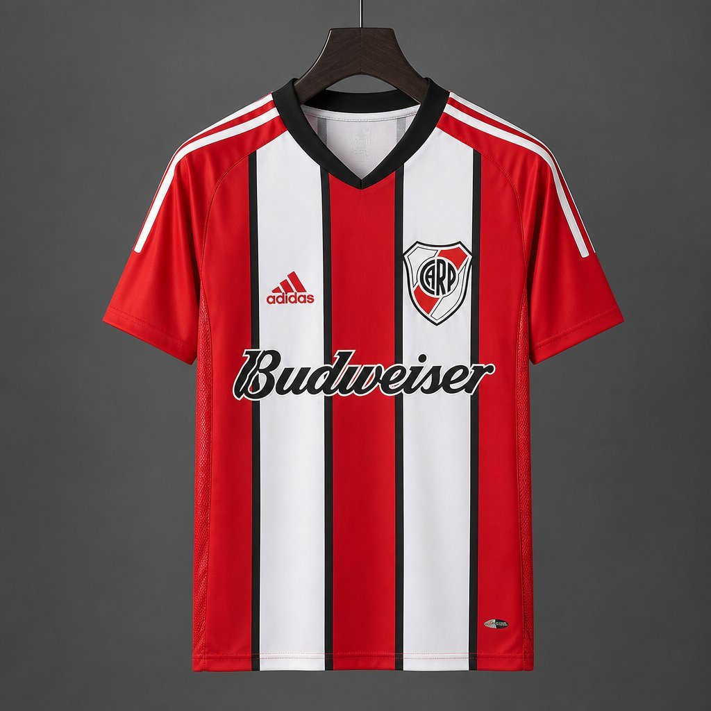 Retro 03/04 River Plate Away Red Jersey
