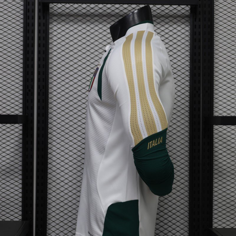 Player Version 2026 Italy Away White Long Sleeve Jersey