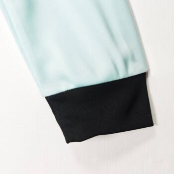 Retro 2020 Portugal Mint Green with Red Stripes Away Long Sleeve Jersey