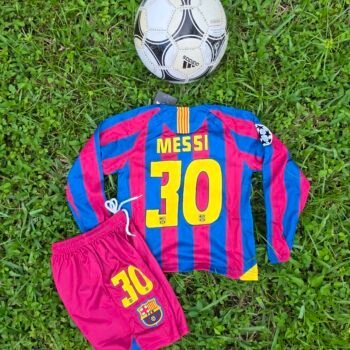 Kids Barcelona Home Retro 05/06 Long Sleeves - Image 2