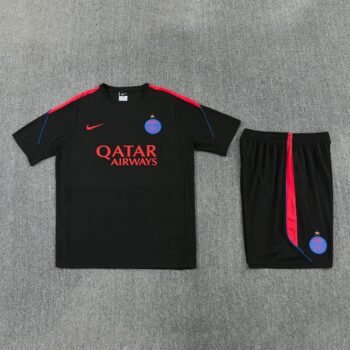 26/27 Pairs Black Short Sleeve+Soccer Shorts