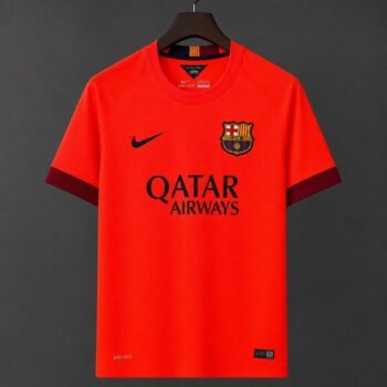 Retro 14/15 FC Barcelona Away Orange-Red Jersey