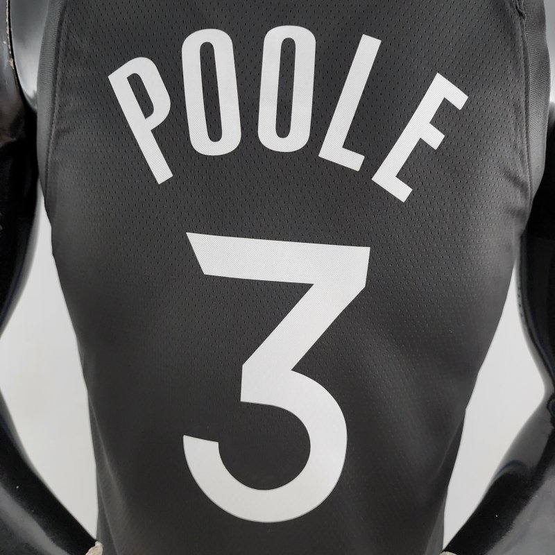 2020 POOLE#3 Warriors City Edition Black & Grey NBA Jersey