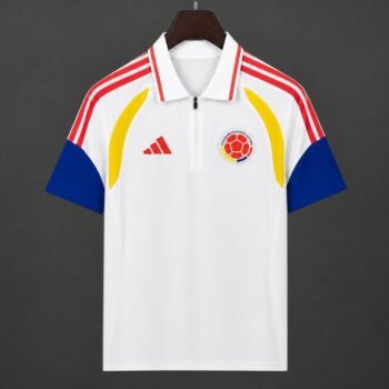 2026 Colombia White Training Polo Jersey