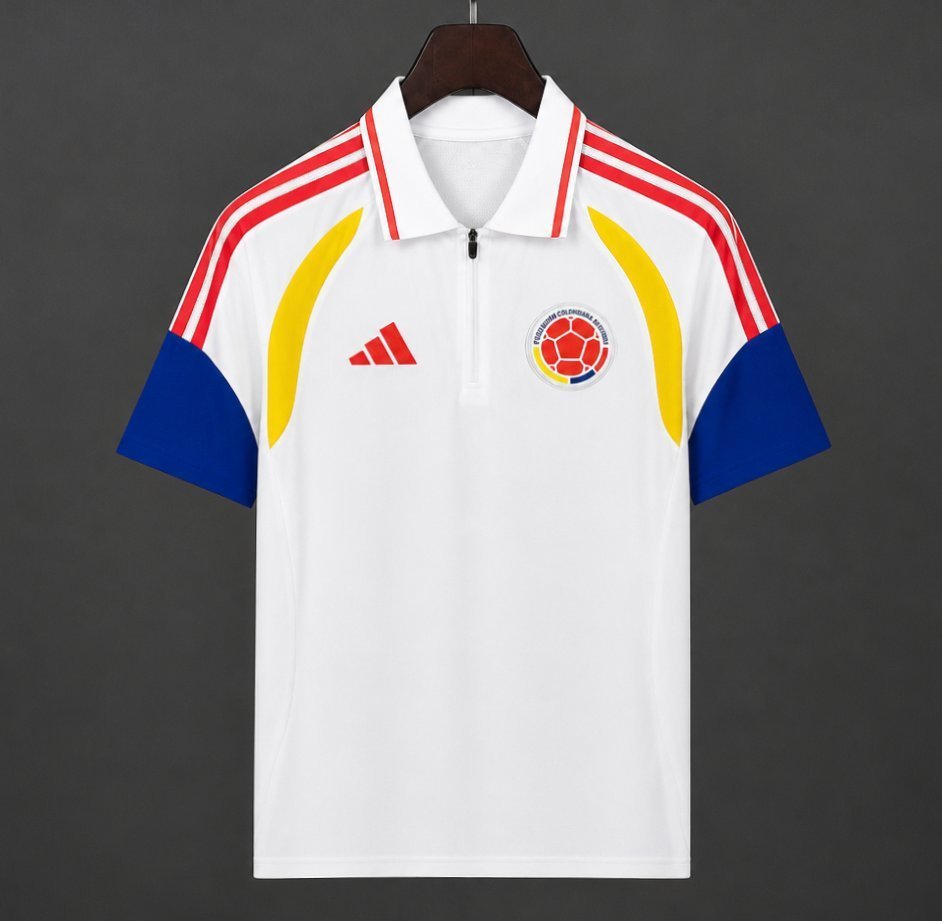 2026 Colombia White Training Polo Jersey