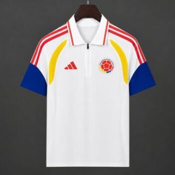 2026 Colombia White Training Polo Jersey