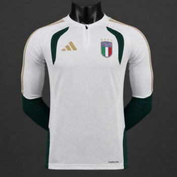 Player Version 2026 Italy Away White Long Sleeve Jersey