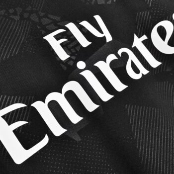 Retro 17/18 PSG/Paris Saint-Germain Black with Geometric Camo Pattern Third Long Sleeve Jersey