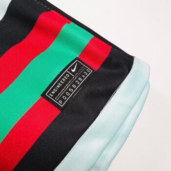 Retro 2020 Portugal Mint Green with Red Stripes Away Long Sleeve Jersey