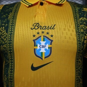 Player Version 2026 Brazil National Team Home Tropical Pattern Jersey