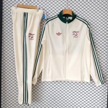 26/27 Algeria Cream & Green Retro Training Tracksuit
