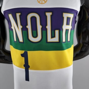 2018 New Orleans Pelicans WLLIAMSIN#1 Urban Edition White NBA Jersey
