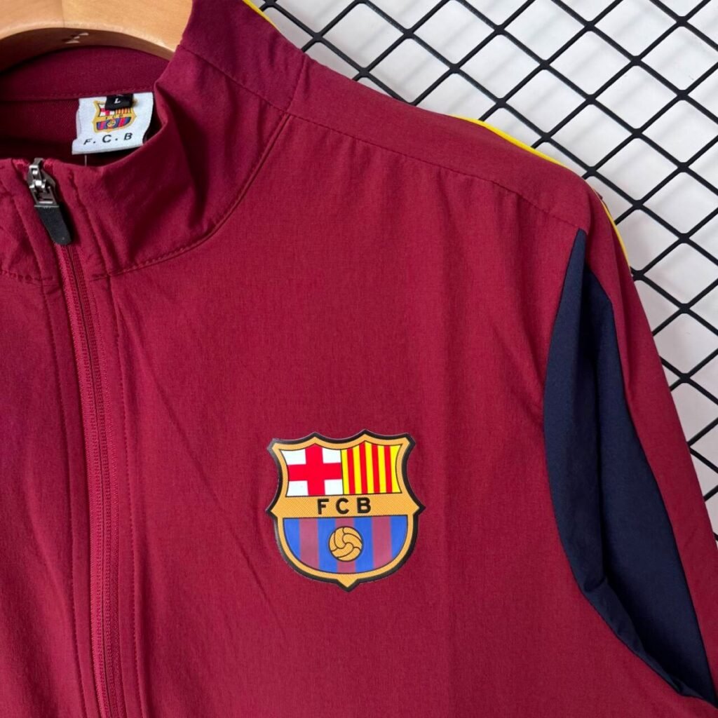 26/27 Barcelona Burgundy & Navy Training Tracksuit