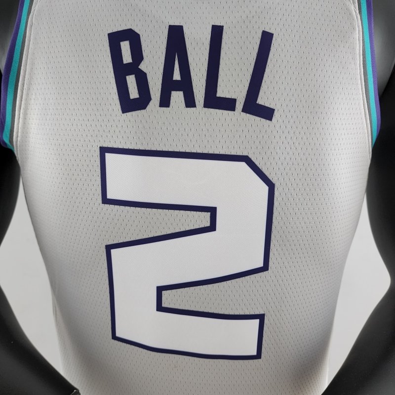 2019 Ball#2 Charlotte Hornets Grey NBA Jersey