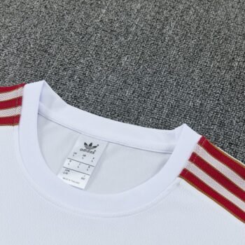 26/27 Arsenal White & Red Short Sleeve Tracksuit + Long Pants