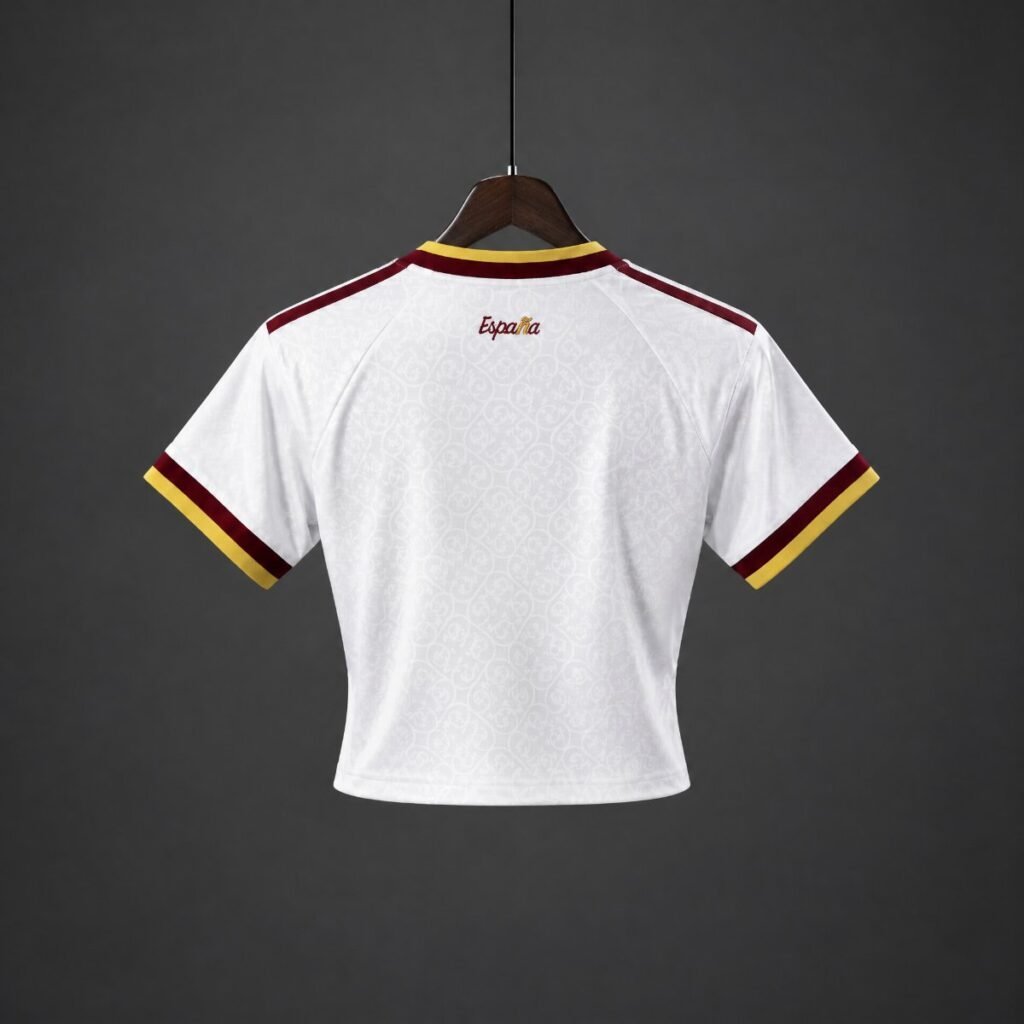 26/27 Women Spain Away White Crop Jersey