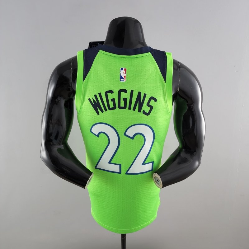 Minnesota Timberwolves Wiggins#22 Air Jordan NBA Jersey Blue