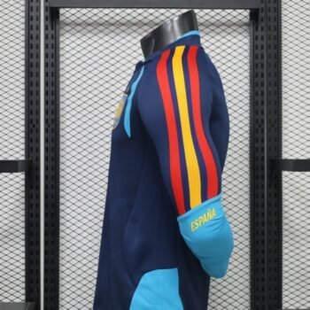 Player Version 2026 Spain Away Navy Blue Long Sleeve Jersey