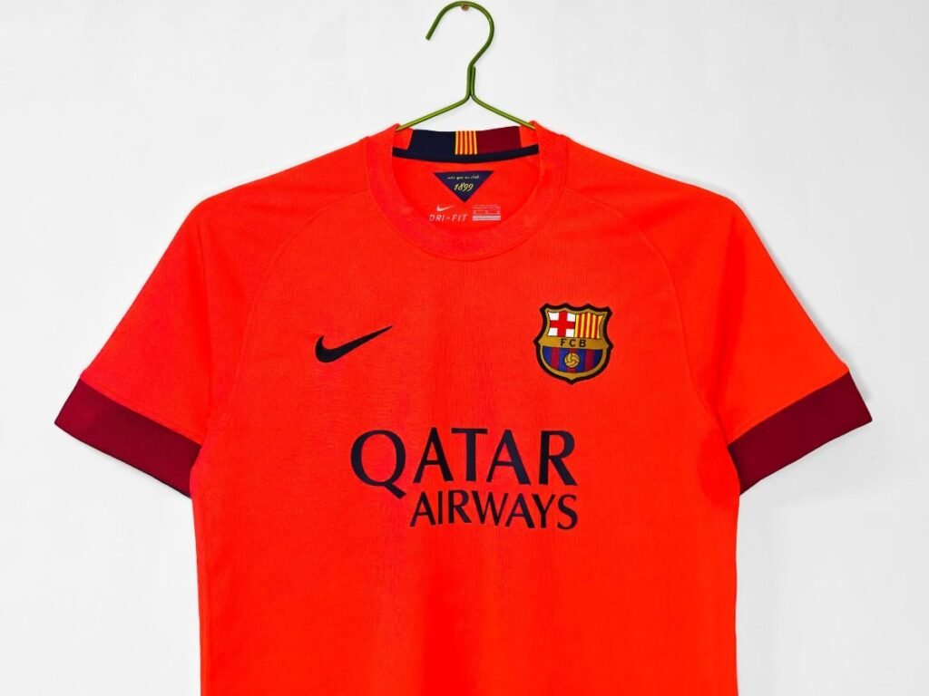 Retro 14/15 FC Barcelona Away Orange-Red Jersey