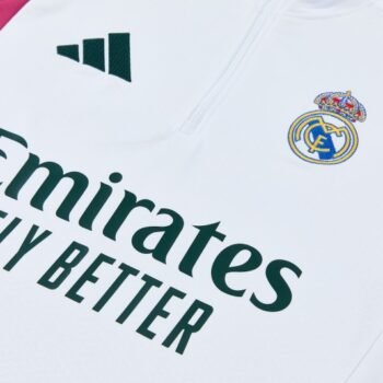 26/27 Real Madrid White & Dark Green Half Zipper Jacket Tracksuit + Long Pants
