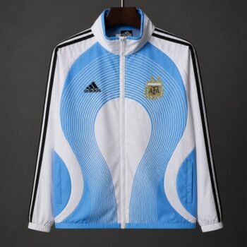 2026 Argentina Light Blue & White Windbreaker Jacket