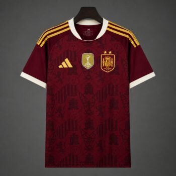 2026 Spain World Cup Champions Maroon Jersey