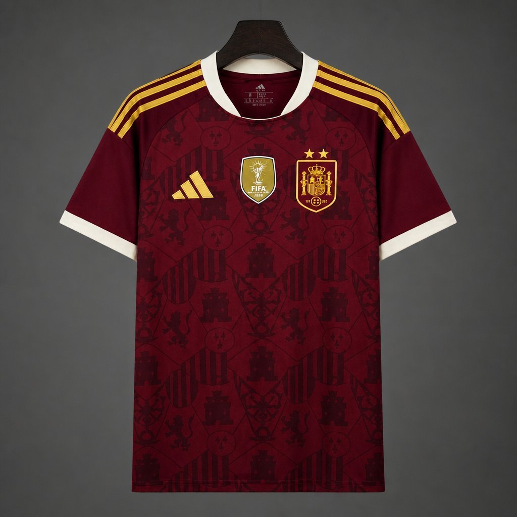 2026 Spain World Cup Champions Maroon Jersey