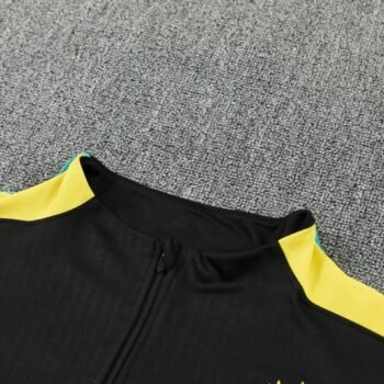 26/27 Brazil Black Half Zipper Jacket Tracksuit + Long Pants