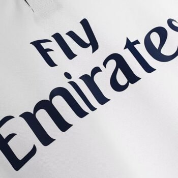 Retro 16/17 Real Madrid White with Navy Blue Stripes Home Long Sleeve Jersey