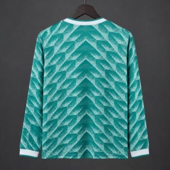 Retro 1990 West Germany Green Long Sleeve Away Jersey