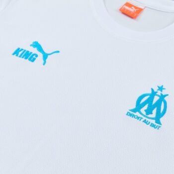 26/27 Marseille White&Navy Blue Short Sleeve Tracksuit + Long Pants