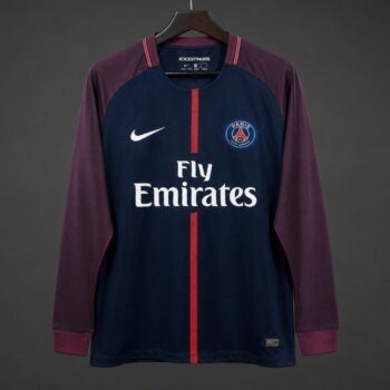 Retro 17/18 PSG Home Long Sleeve Jersey