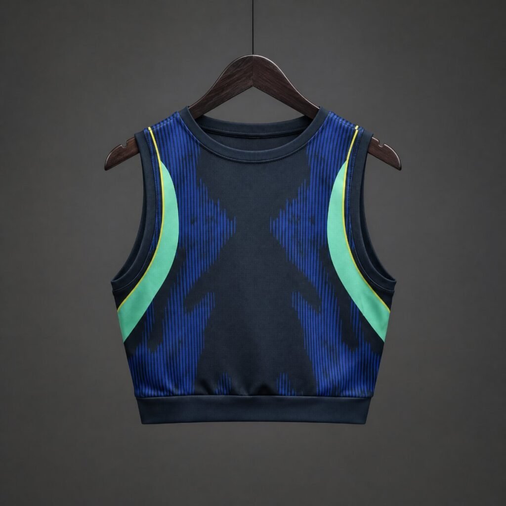 2026 Brazil Women's Cropped Away Navy Tank Top