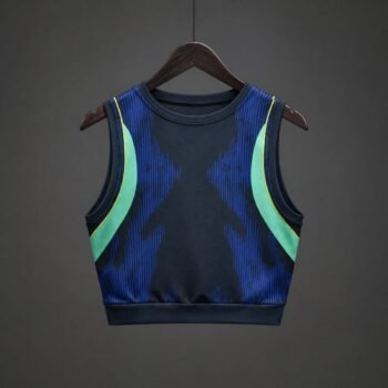2026 Brazil Women's Cropped Away Navy Tank Top